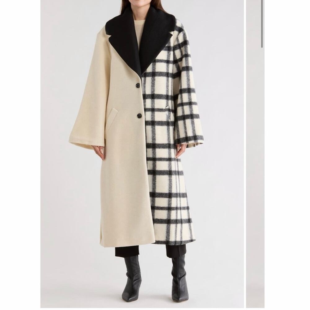 Anthropologie Hutch The Kallie Notched Lapel Mixed Print Coat NWT Medium